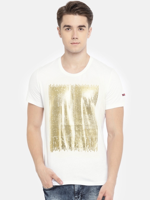 

Being Human Men White Printed Round Neck T-shirt