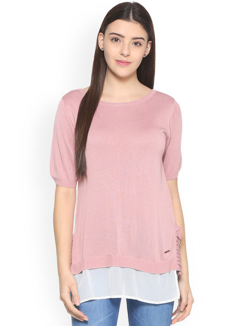 

Van Heusen Woman Women Pink Colourblocked Top