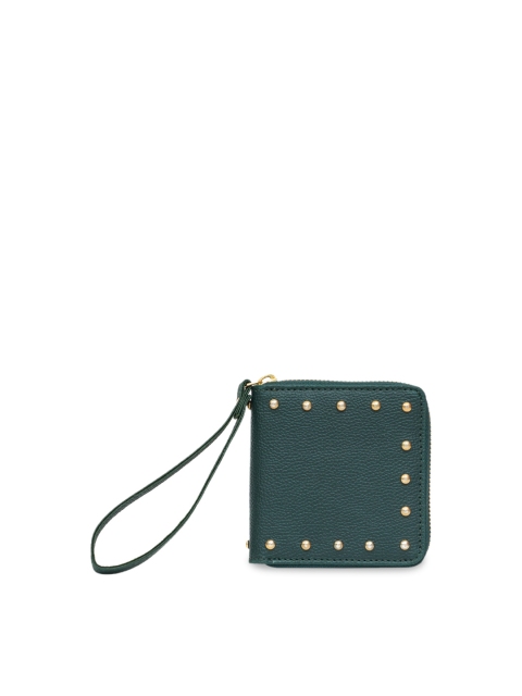 

Chumbak Women Teal Blue Solid Zip Around Wallet