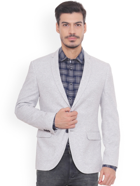 

Van Heusen Sport Men Grey Solid Single-Breasted Casual Blazer