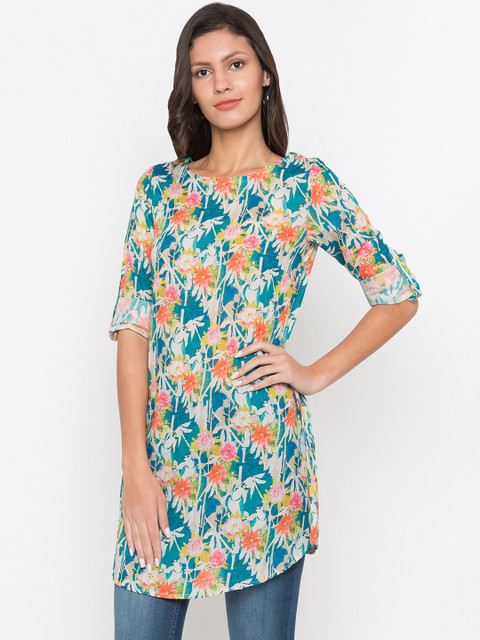 

Globus Blue & White Printed Tunic