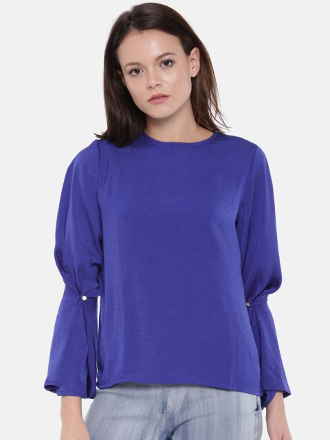 

SCULLERS Women Blue Solid Top