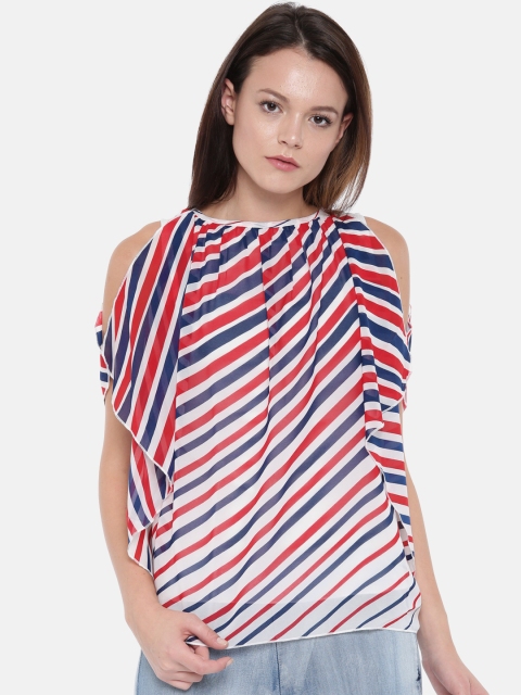 

SCULLERS Women Red Striped Kaftan Top