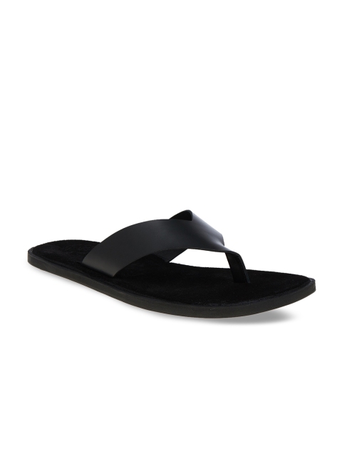 

SKO Men Black Leather Comfort Sandals