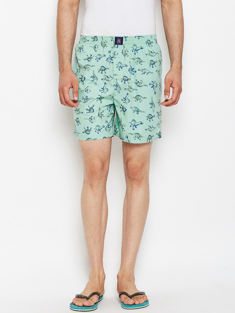

Crimsoune Club Men Green Printed Boxers BX4064-2