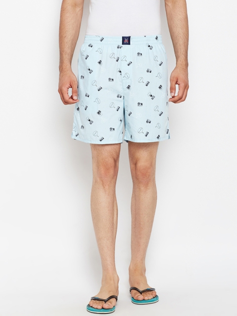 

Crimsoune Club Men Blue Printed Boxers BX4060-2