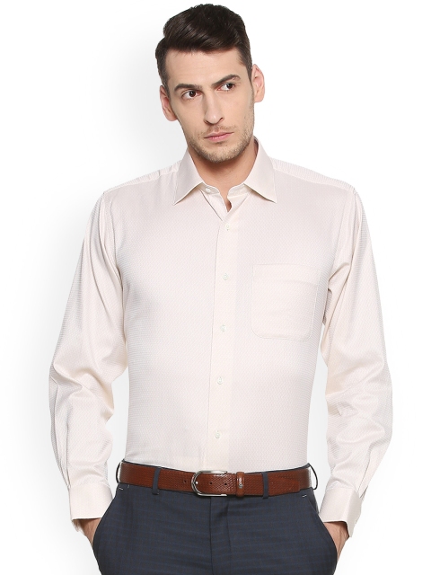 

Van Heusen Men Beige Regular Fit Printed Formal Shirt