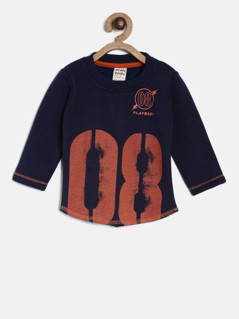 

Little Kangaroos Boys Navy Blue Printed Sweatshirt
