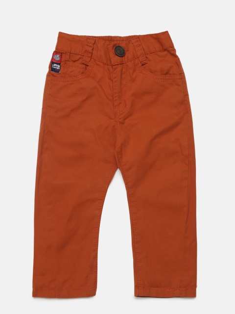 

Little Kangaroos Boys Rust Regular Fit Solid Chinos