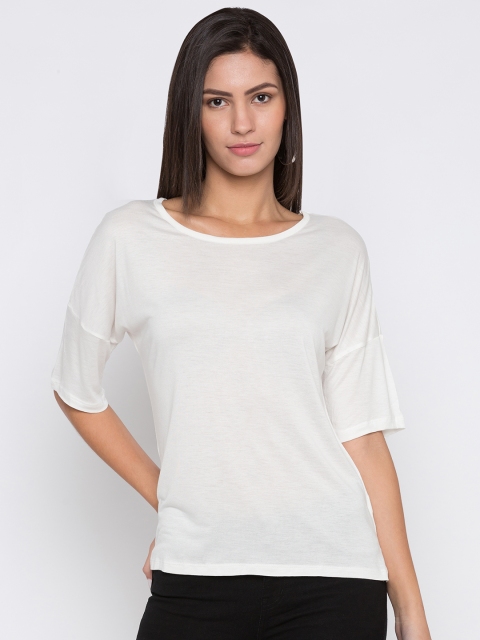 

Globus Women Cream-Coloured Solid Top