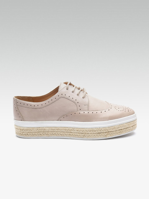 

Carlton London Women Beige Leather Brogues
