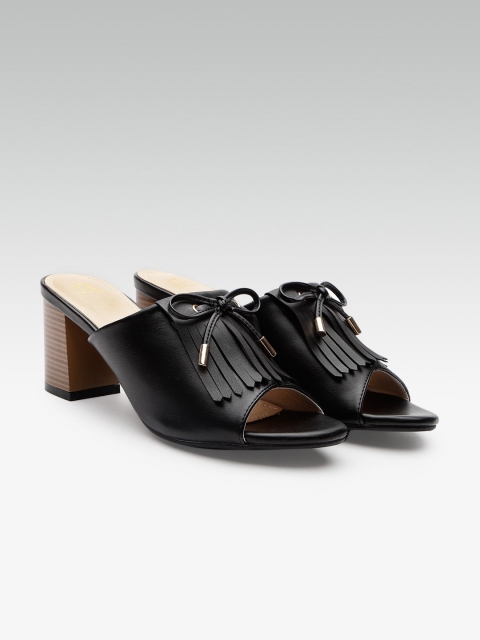 

Carlton London Women Black Solid Sandals