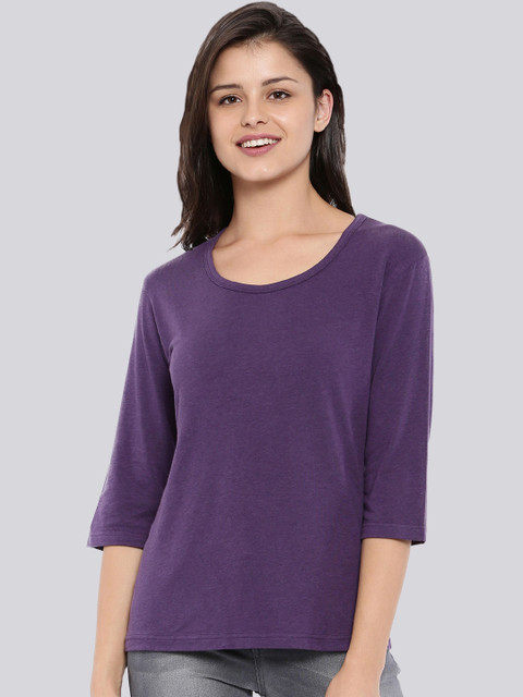 

Bamboo Tribe Women Purple Solid Top