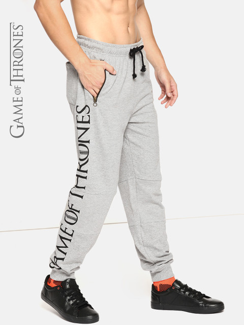 

Game of Thrones by Kook N Keech Men Grey Melange Printed Joggers