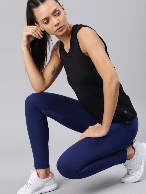 

HRX by Hrithik Roshan Women Black Rapid dry Running Top