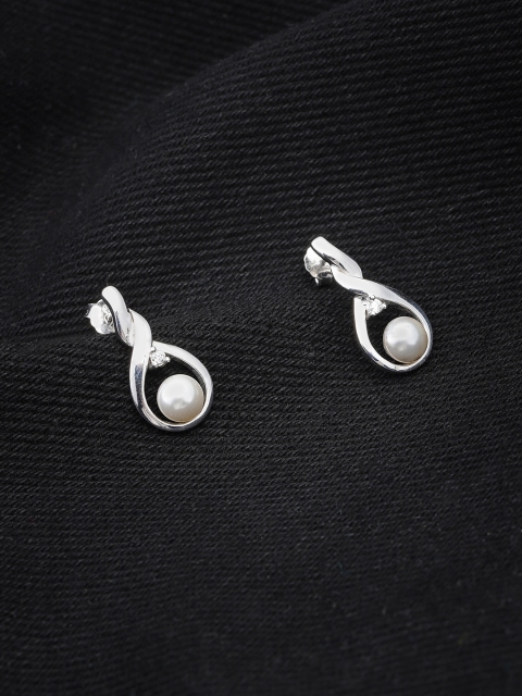 

Carlton London Rhodium-Plated 925 Sterling Silver Beaded Contemporary Studs
