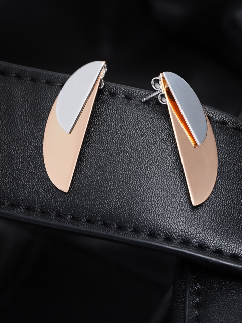 

Carlton London Rose Gold & Silver-Plated 925 Sterling Silver Crescent Shaped Drop Earrings