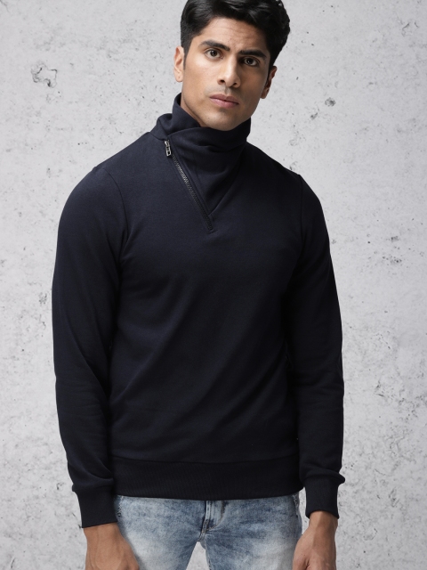 

Ecko Unltd Men Navy Blue Solid Sweatshirt