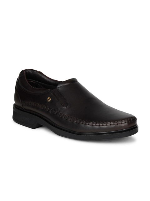 

Healers Men Brown Formal Patent Leather Slip-Ons