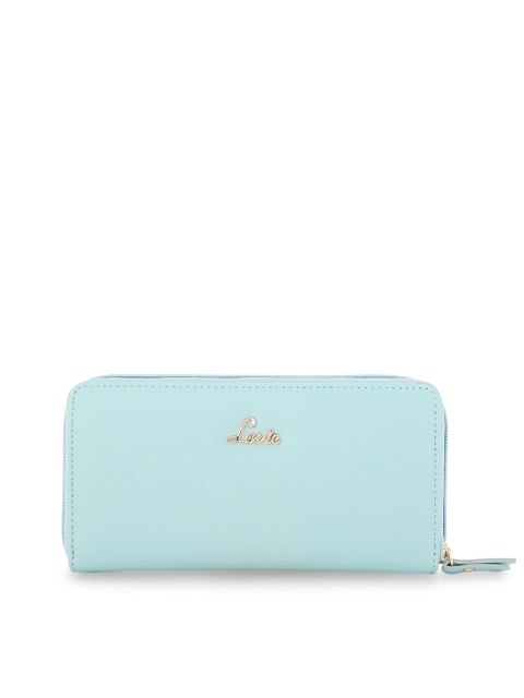 

Lavie Women Blue Solid Zip Around Wallet