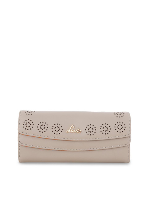 

Lavie Women Grey Solid Three Fold Wallet