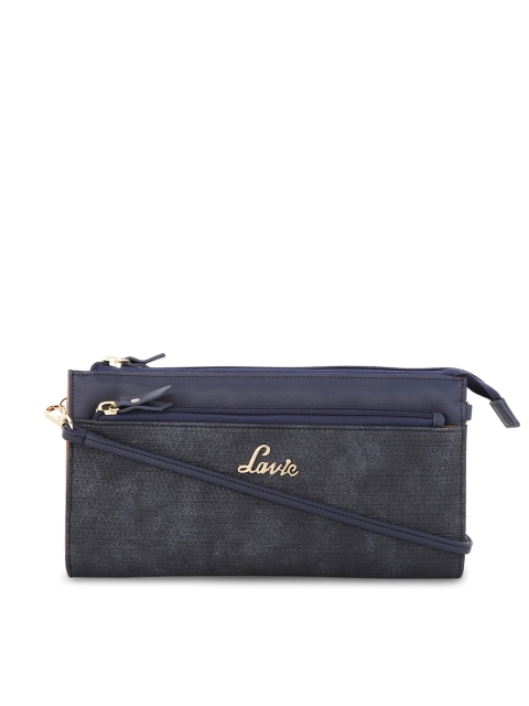 

Lavie Women Navy Blue Solid Wallet