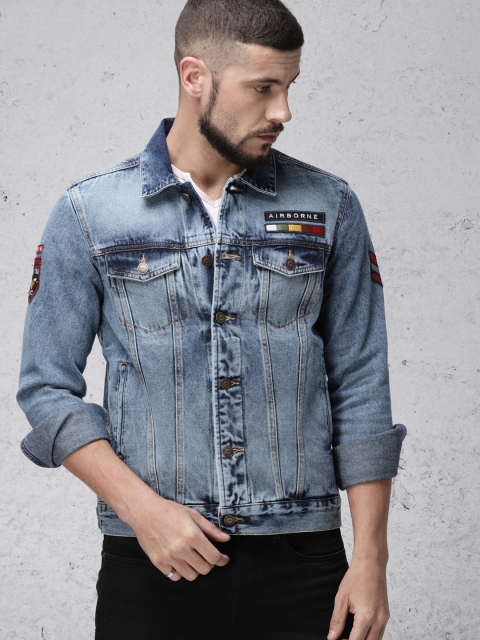 

Ecko Unltd Men Blue Solid Denim Jacket
