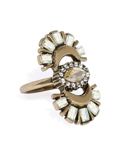 

Pipa Bella Women White & Gold-Toned Embellished Ring