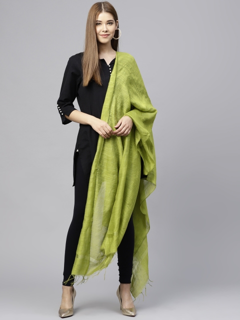 

W Green Solid Dupatta