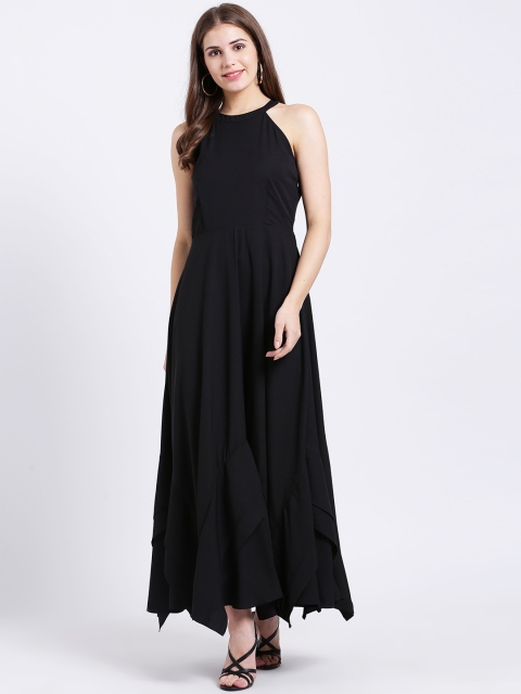 

Zink London Women Black Solid Maxi Dress