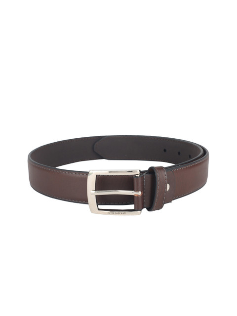 

Peter England Men Brown Textured Leather Belt