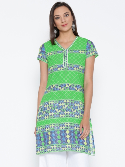 

Aurelia Women Green Printed Kurta
