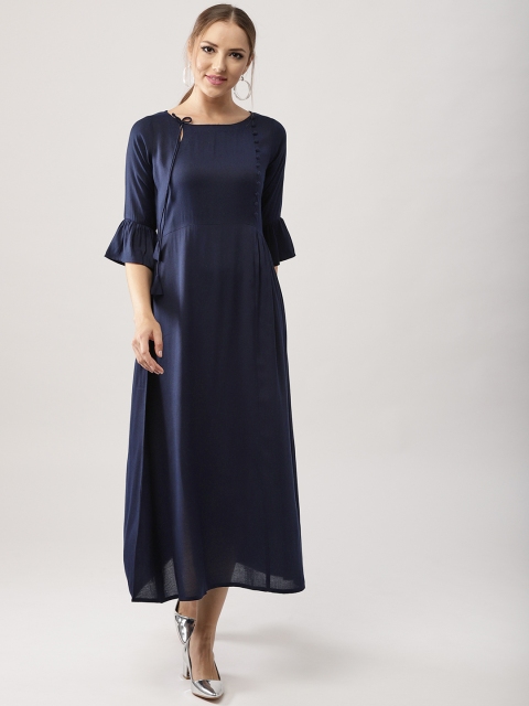 

Libas Women Navy Blue Solid Maxi Dress