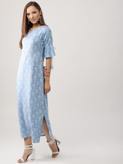 

Libas Women Blue Printed Maxi Dress
