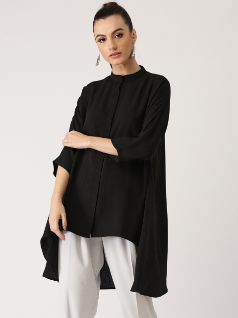 

Libas Women Black Solid High-Low Tunic