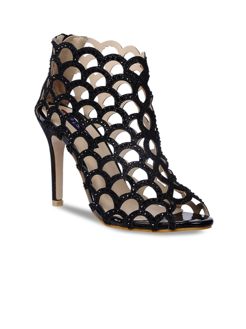 

MSC Women Black Solid Sandals