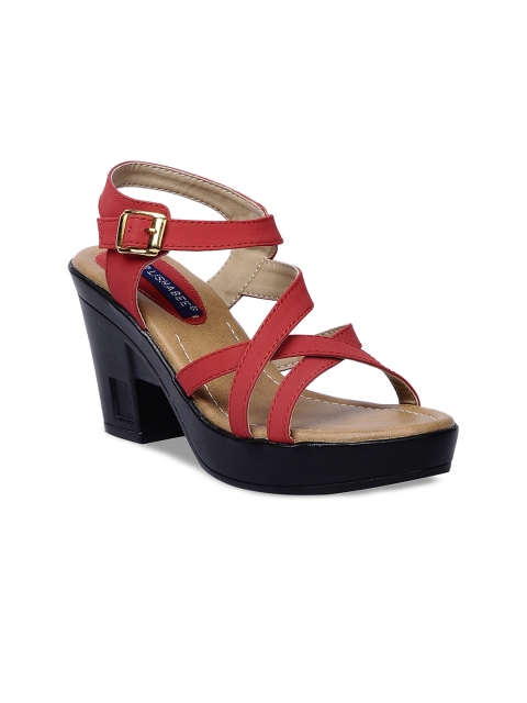 

MSC Women Red Solid Sandals