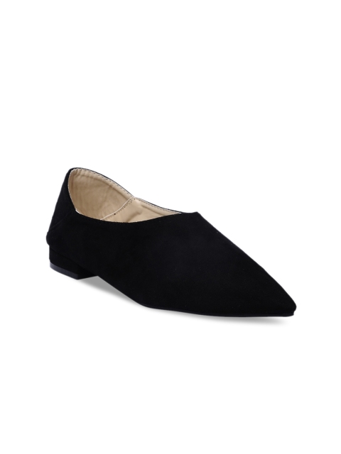 

MSC Women Black Solid Synthetic Ballerinas