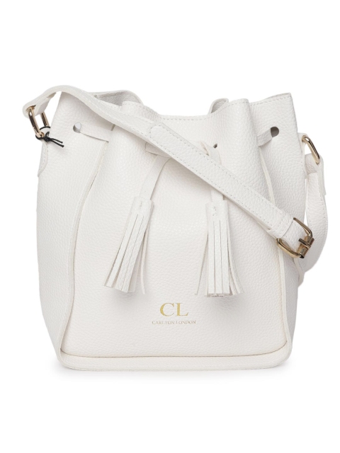 

Carlton London White Solid Sling Bag