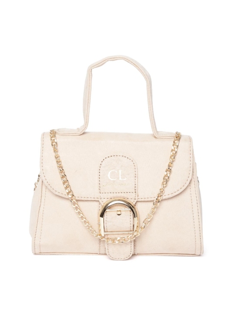 

Carlton London Cream-Coloured Solid Satchel