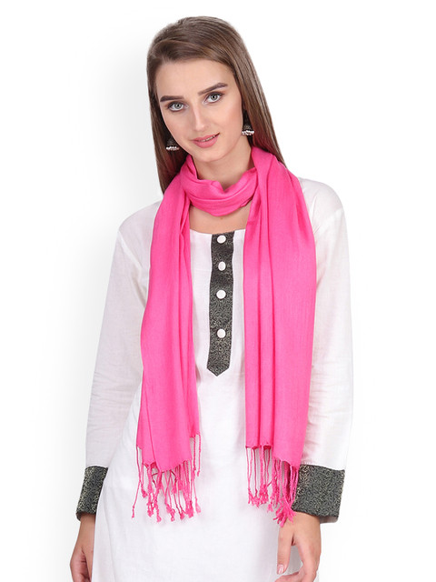 

Anekaant Women Pink Solid Stole