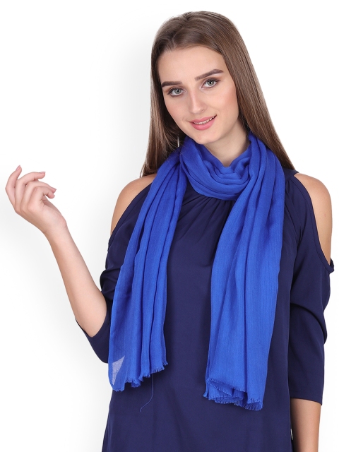 

Anekaant Women Blue Solid Stole