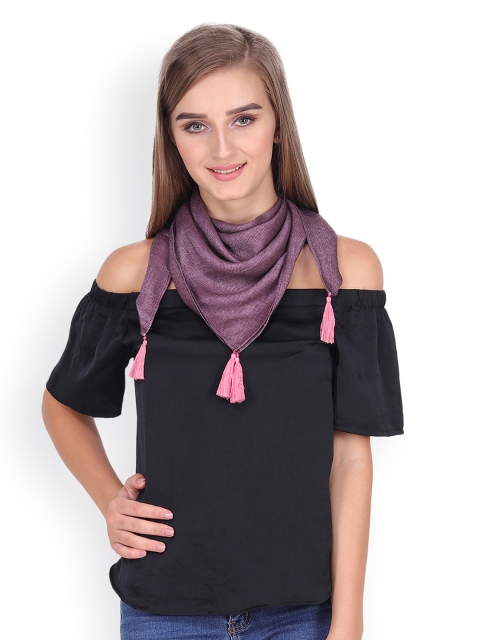 

Anekaant Purple Solid Scarf