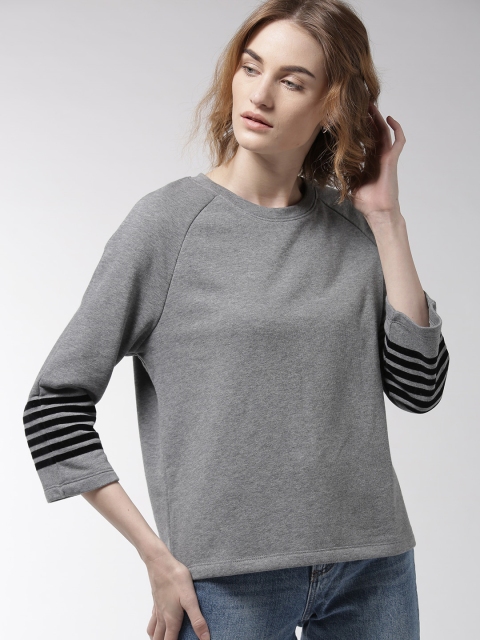 

Tommy Hilfiger Women Grey Solid Sweatshirt