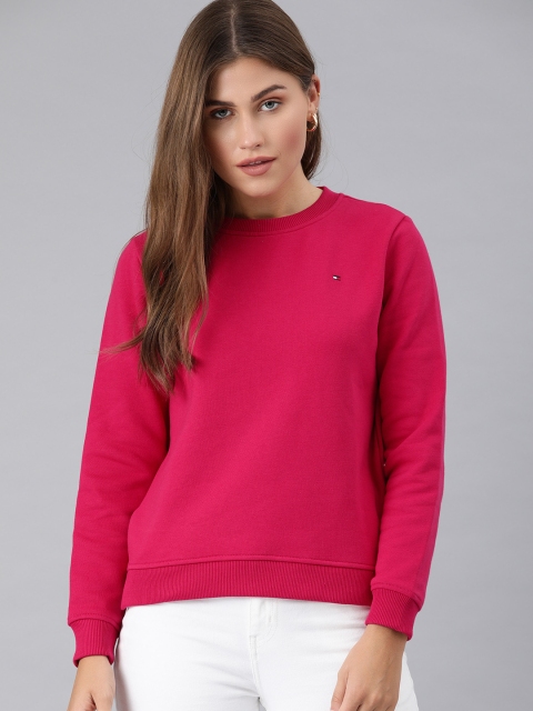 

Tommy Hilfiger Women Pink Solid Sweatshirt