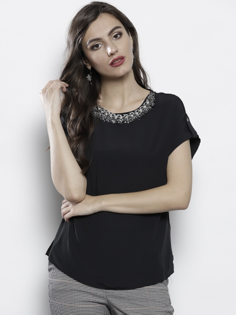 

DOROTHY PERKINS Women Black Solid Top