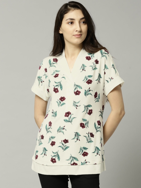 

Marks & Spencer Women White Printed Top