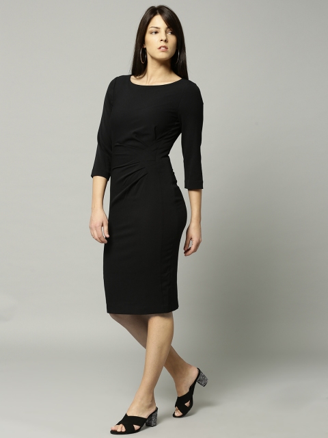 

Marks & Spencer Women Black Solid Sheath Dress