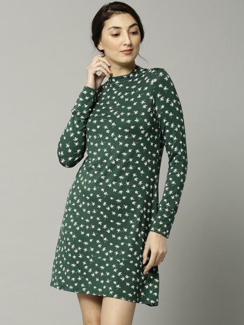 

Marks & Spencer Women Green Printed A-Line Dress