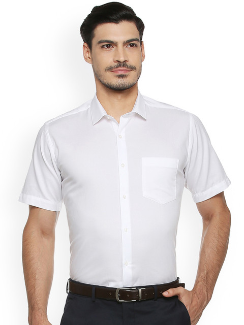 

Van Heusen Men White Regular Fit Self Design Formal Shirt